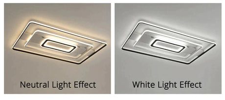 Modern Rectangle/Square/Circle Acrylic Led Ceiling Light White Color Black Remote Control For Living