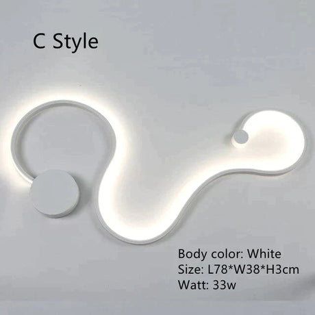 Creative Led Ceiling Lights For Living Room Bedroom Black/White Aluminum Lamp Body Indoor Lighting