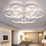 New Arrival Circle Rings Designer Modern Led Ceiling Lights Lamp For Living Room Bedroom Remote