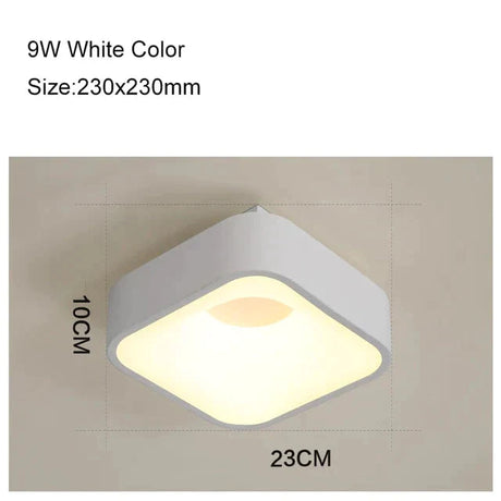 Round/Square/Triangle Modern Led Ceiling Lights For Living Room Bedroom Study Dimmable+Rc Lamp