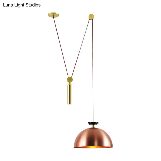 Pulley Pendant Lamp With Adjustable Height Modern Single Light Hanging Fixture For Kitchen Hallway