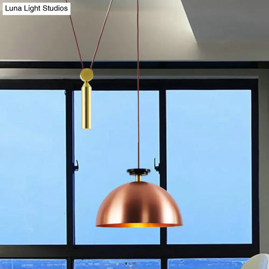 Pulley Pendant Lamp With Adjustable Height Modern Single Light Hanging Fixture For Kitchen Hallway