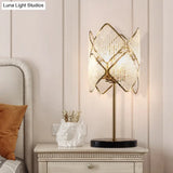Rastaban - 1- Clear Crystal Beads Gold/Chrome Table Light Rhombus 1 Head Contemporary Night Stand