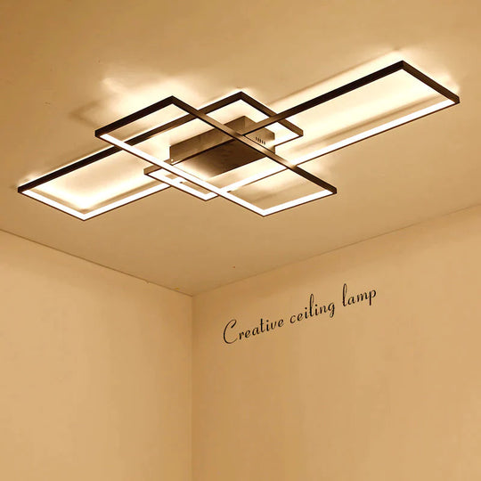 Rechteckige moderne LED-Deckenleuchten aus Aluminium für Wohnzimmerschlafzimmer