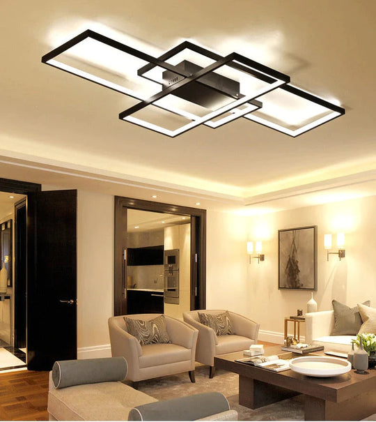 Rechteckige moderne LED-Deckenleuchten aus Aluminium für Wohnzimmerschlafzimmer