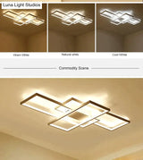 Rectangle Aluminum Modern LED Ceiling Lights For Living Room Bedroom Ceiling