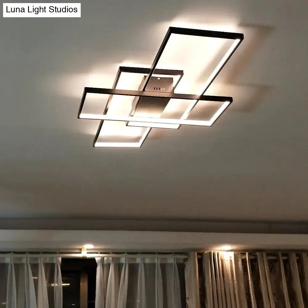 Rectangle Aluminum Modern LED Ceiling Lights For Living Room Bedroom Ceiling