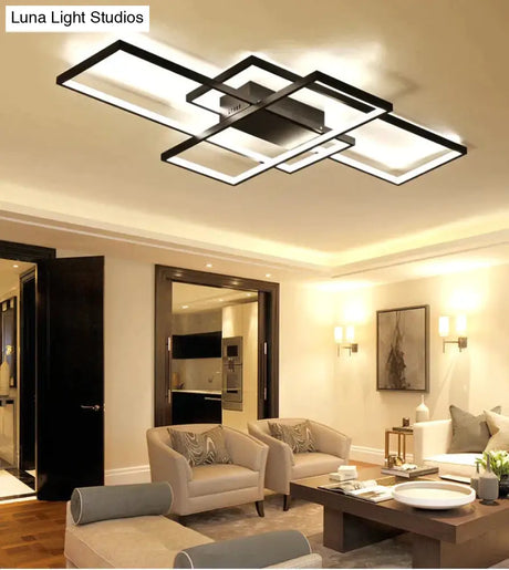 Rectangle Aluminum Modern LED Ceiling Lights For Living Room Bedroom Ceiling
