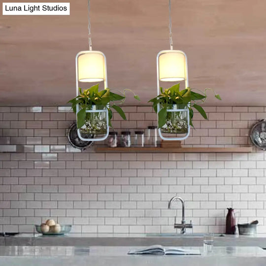 Industrial Metal Pendant Light With Clustered Rectangle Design For Dining Room - Black/White Tone