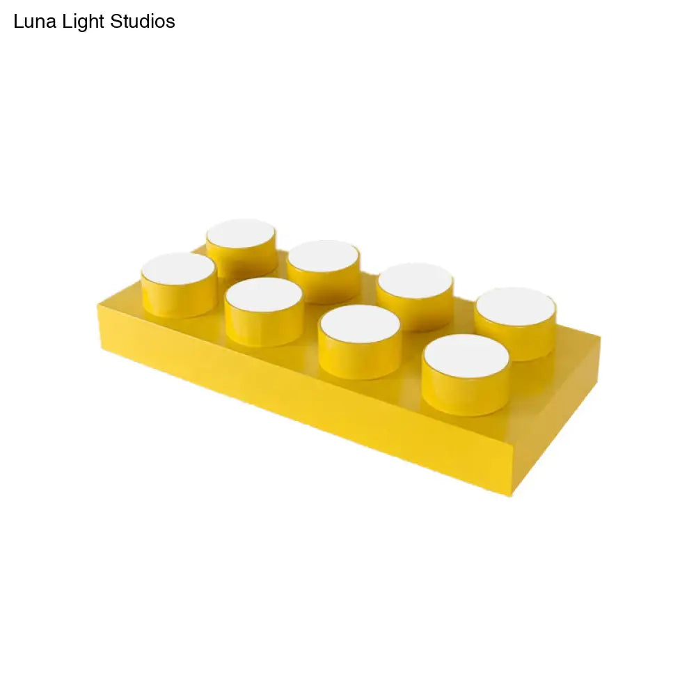 Rectangular Multi-Head Metal Ceiling Lamp For Modern Kitchen Flush Mount