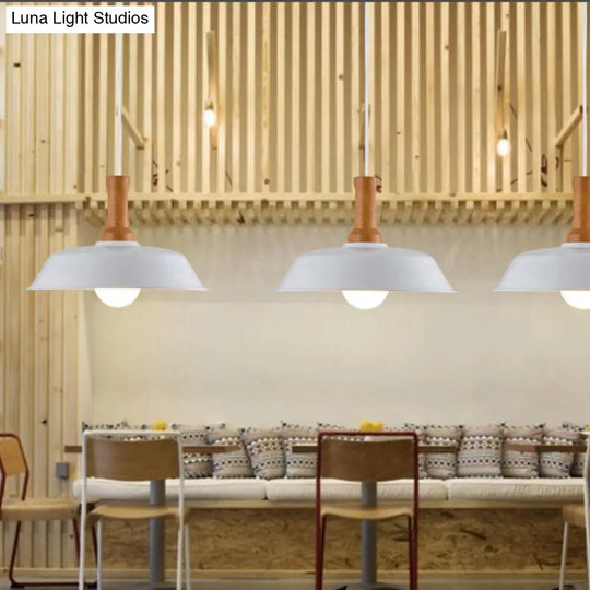 Retro Barn Hanging Light - Stylish 10’ Or 14’ Metal Ceiling Fixture For Kitchen In Black White