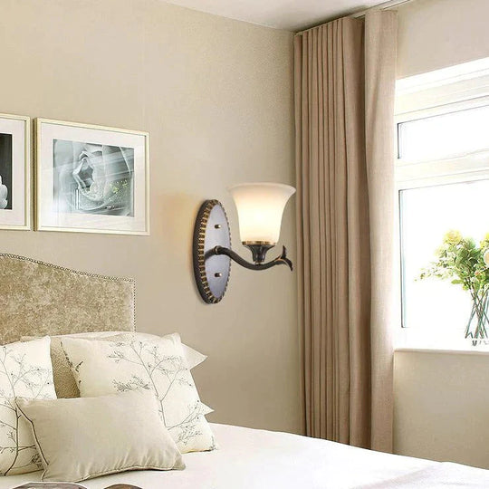 Retro Schlafzimmer Nachttischlampe Gäste Arbeitszimmer Kupfer Wandleuchte