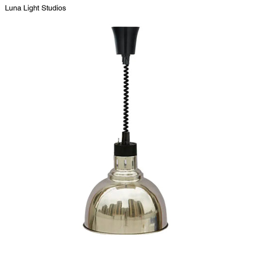 Retro Stylish Dome Suspension Light - Extendable Bronze/Copper Pendant Lighting For Indoor Spaces