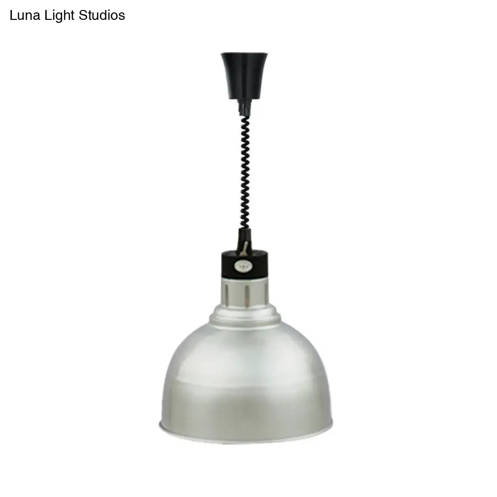 Retro Stylish Dome Suspension Light - Extendable Bronze/Copper Pendant Lighting For Indoor Spaces