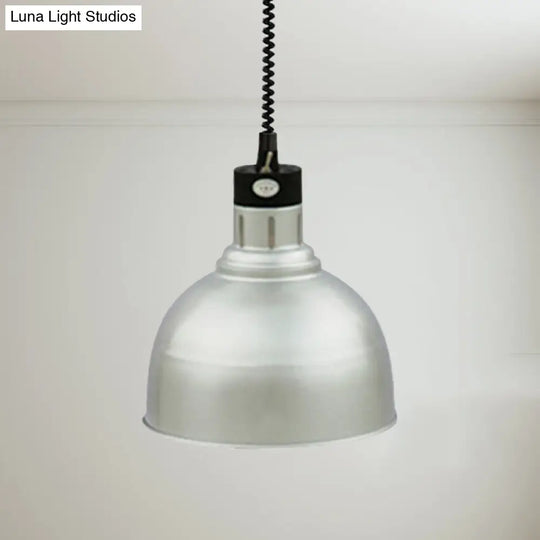 Retro Stylish Dome Suspension Light - Extendable Bronze/Copper Pendant Lighting For Indoor Spaces