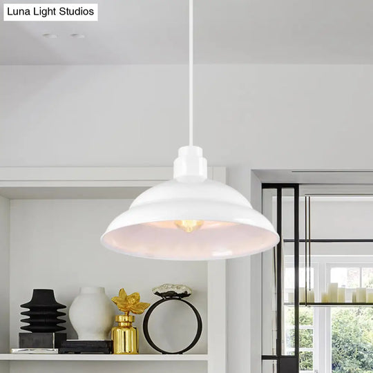Retro Double Bubble Pendant Lamp: Metallic 1-Light Hanging Ceiling Light In Black/White For Coffee