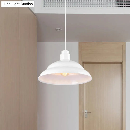 Retro Double Bubble Pendant Lamp: Metallic 1-Light Hanging Ceiling Light In Black/White For Coffee