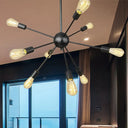 Retro Industrial Black Metal Chandelier Pendant - 9/12 Lights Dining Room Lighting 9 /