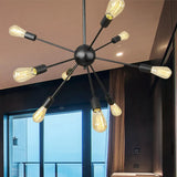 Retro Industrial Black Metal Chandelier Pendant - 9/12 Lights Dining Room Lighting 9 /