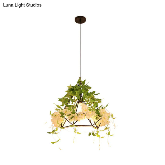 Cherry Blossom Retro Pendant Light - White Led Drop Lamp 10/15/18 Width