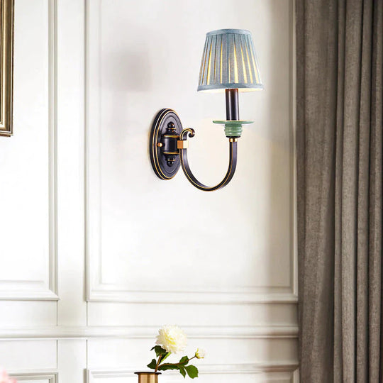 Retro-Stil Schlafzimmer Nachttischlampe Vollkupfer Wandleuchte 