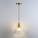 Retro Style Glass Pendant Ceiling Light - Gold Shaded Suspension Lighting For Restaurants / C