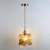 Retro Style Glass Pendant Ceiling Light - Gold Shaded Suspension Lighting For Restaurants / I