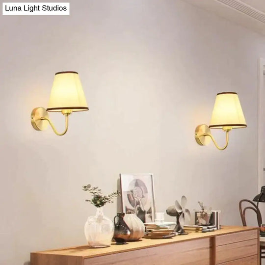 Retro-Style Living Room Background Wall Bedroom Headlights Full Copper Lamps