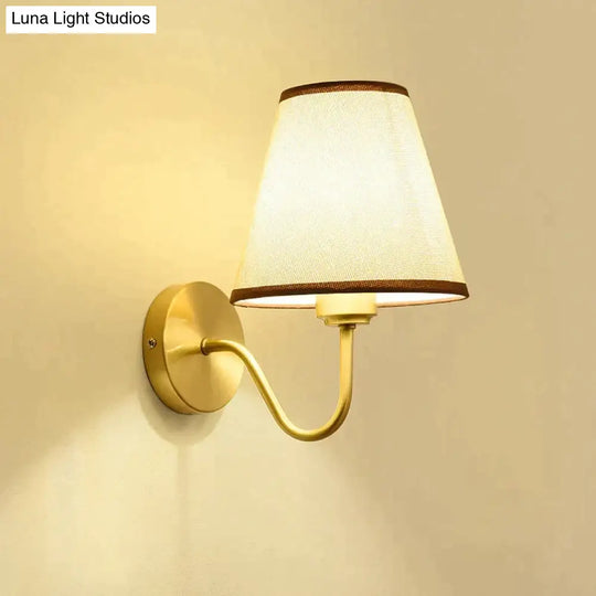 Retro-Style Living Room Background Wall Bedroom Headlights Full Copper Lamps