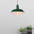 Retro Style Metal Barn Shade Hanging Lamp - 1 Bulb Ceiling Pendant In Pink/Yellow Multiple Diameter