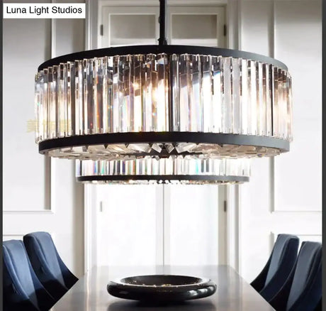 Robin - Vintage Crystal And Metal Round Chandelier For Home Hotel Villa Decor