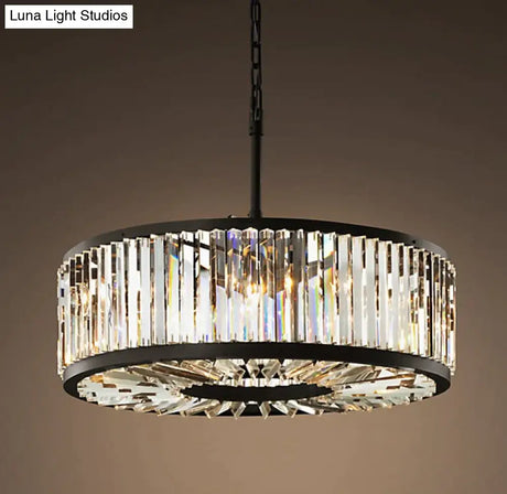 Robin - Vintage Crystal And Metal Round Chandelier For Home Hotel Villa Decor