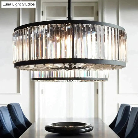 Robin - Vintage Crystal And Metal Round Chandelier For Home Hotel Villa Decor