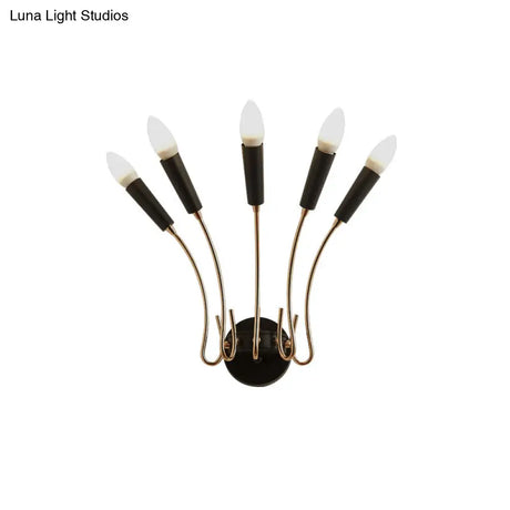 Rocket Wall Lamp - Contemporary Metal Sconce With 5 Lights For Living Room