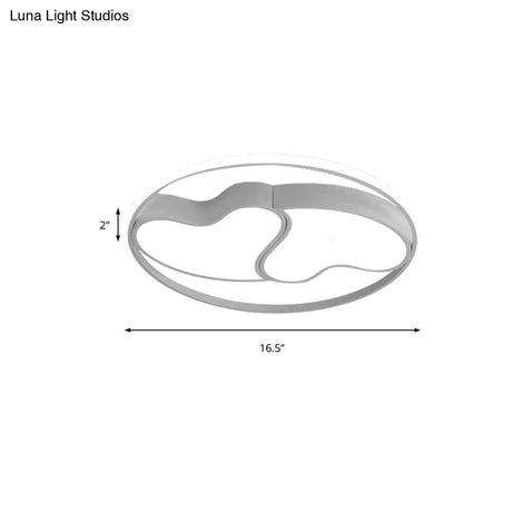 Romantic Heart-Shaped Flush Ceiling Light With Acrylic Finish - Ideal For Living Room & Kindergarten