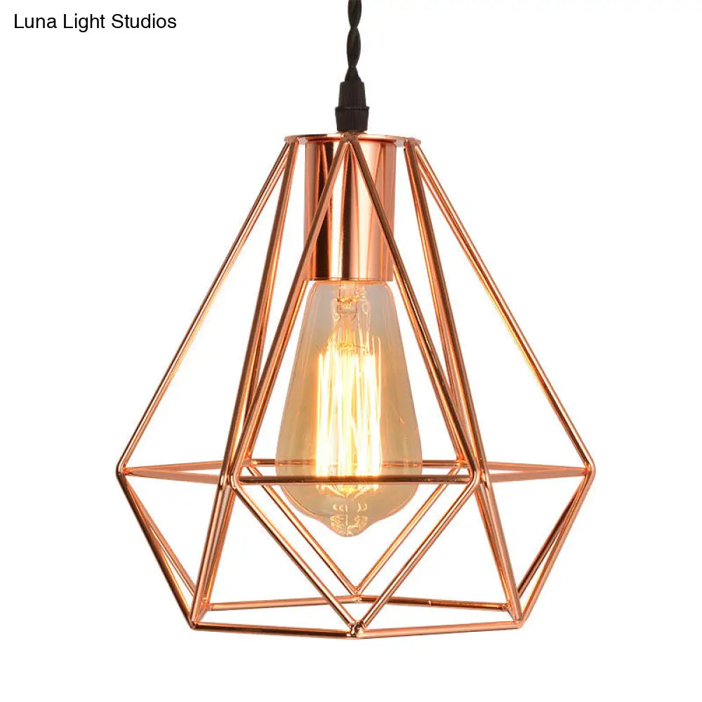 Rose Gold Iron Cluster Pendant Light For Restaurants - Post-Modern And Elegant