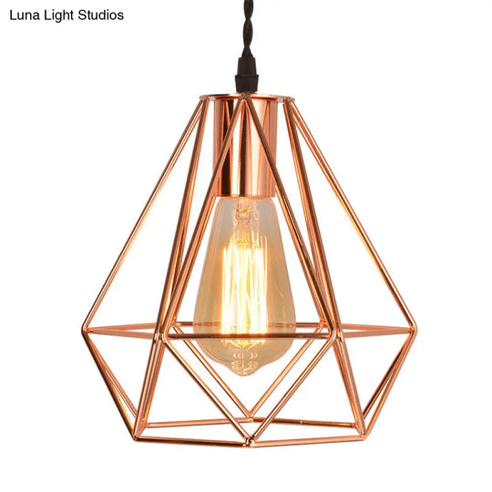 Rose Gold Iron Cluster Pendant Light For Restaurants - Post-Modern And Elegant
