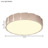 Rose Gold Led Flush Mount Ceiling Light With Acrylic Shade In Warm/White