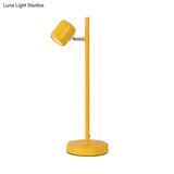 Rotatable Childrens Bedroom Desk Light Metal Macaron Reading Lamp With Plug-In Cord