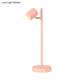 Rotatable Childrens Bedroom Desk Light Metal Macaron Reading Lamp With Plug-In Cord