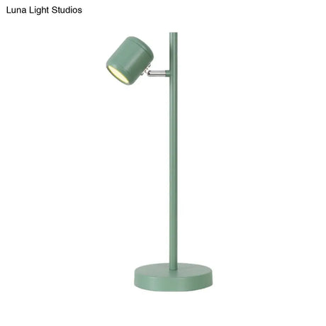 Rotatable Childrens Bedroom Desk Light Metal Macaron Reading Lamp With Plug-In Cord