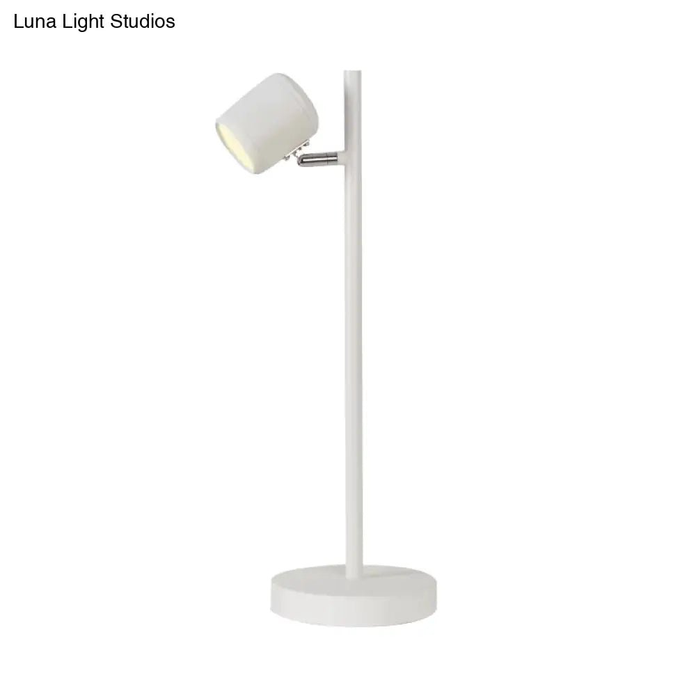 Rotatable Childrens Bedroom Desk Light Metal Macaron Reading Lamp With Plug-In Cord