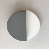Rotating Nordic Led Wall Lamp In Round Disc Shape - Acrylic Indoor Light Fixture Grey / Warm