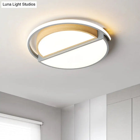 Round Led Flush Ceiling Light - Nordic Acrylic Mount For Bedroom