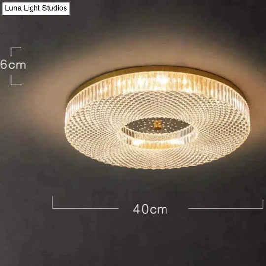 Round Light In The Bedroom Led Ceiling Lamp 49Cm Tricolor Light