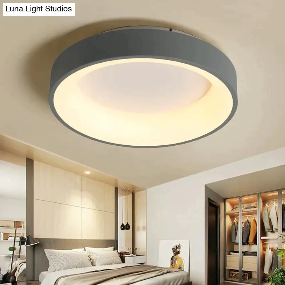Round/Square/Triangle Modern Led Ceiling Lights For Living Room Bedroom Study Dimmable + Rc Lamp