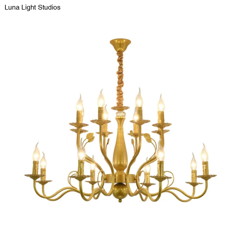Rustic Black/Gold Metal Pendant Chandelier - 5/12/16 Lights Elegant Dining Room Ceiling Fixture