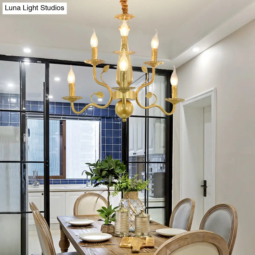 Rustic Black/Gold Metal Pendant Chandelier - 5/12/16 Lights Elegant Dining Room Ceiling Fixture