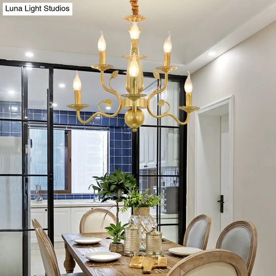 Rustic Black/Gold Metal Pendant Chandelier - 5/12/16 Lights Elegant Dining Room Ceiling Fixture