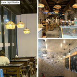 Rustic Hemp Rope Hanging Lamp Vintage Single-Bulb Pendant For Restaurants - Brown